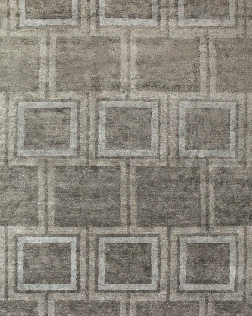 Noor Modern Abstract Gray Taupe Ivory Area Rug (7'9" x 9'9")