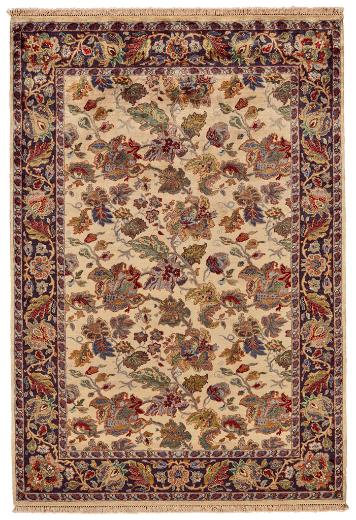 Benton Traditional Persian Ivory Orange Gray Area Rug (7'9" x 9'9")