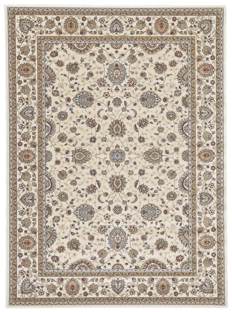 Daria Traditional Paisley Ivory Taupe Tan Area Rug (4' x 6')