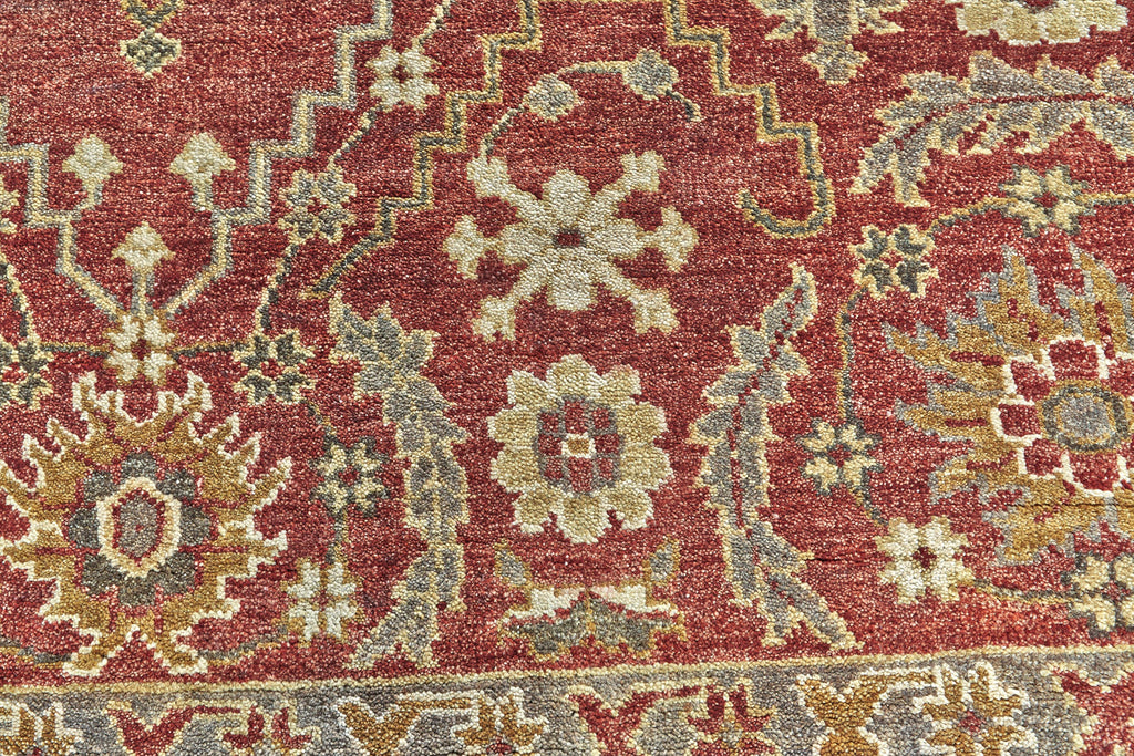 Ashi Traditional Oriental Red Gold Brown Area Rug (8'6" x 11'6")