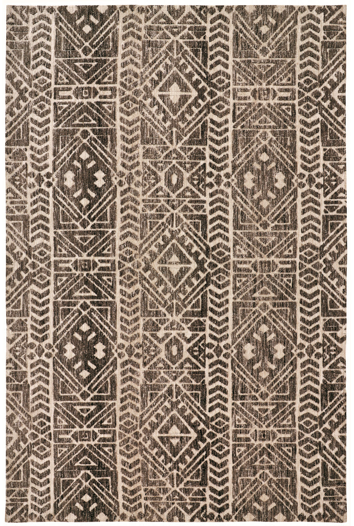 Colton Modern Southwestern Brown Taupe Ivory Area Rug (2' x 3')