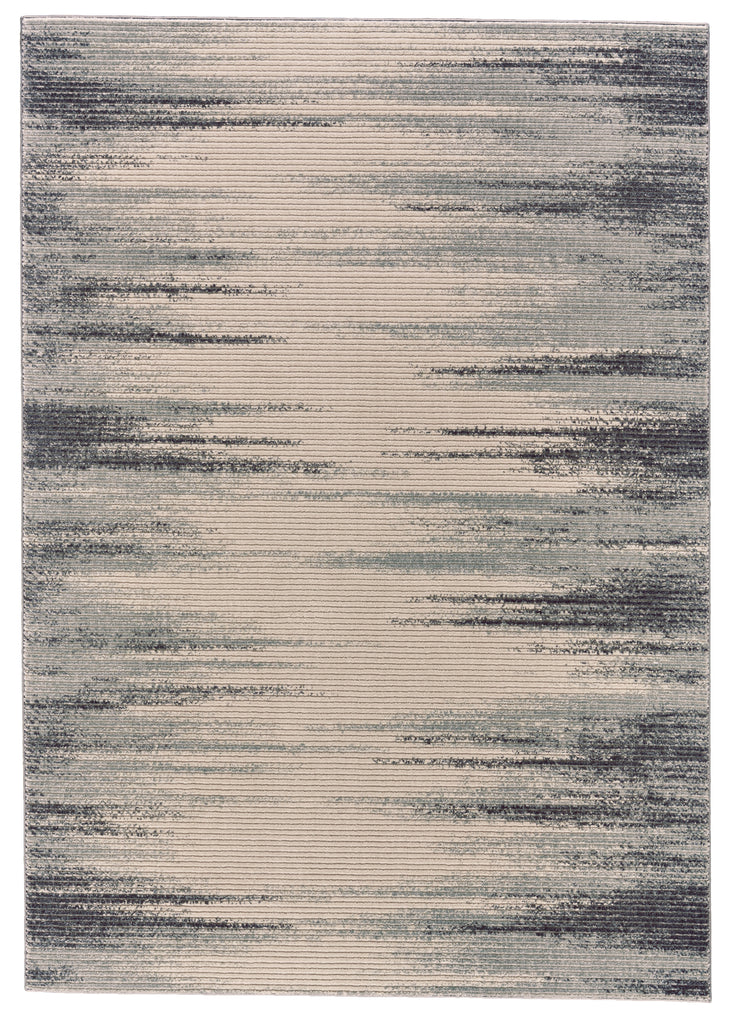 Akhari Transitional Abstract Ivory Gray Black Area Rug (1'8" x 2'10")