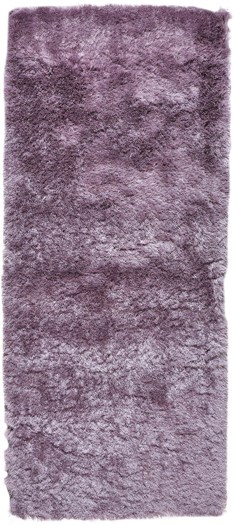 Indochine Modern Solid Purple Area Rug (2'6" x 6')