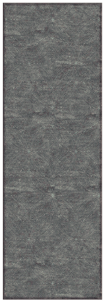 Azeri Iv Transitional Geometric Gray Taupe Area Rug (2'10" x 7'10")