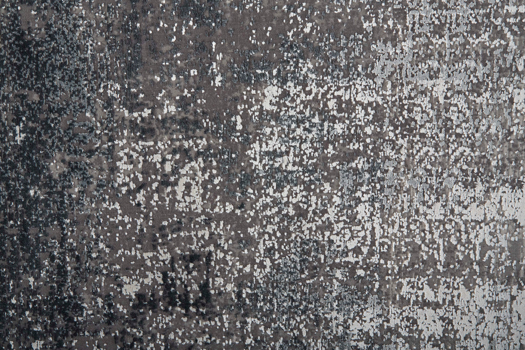 Cadiz Modern Abstract Gray Black Silver Area Rug (2'2" x 3'2")