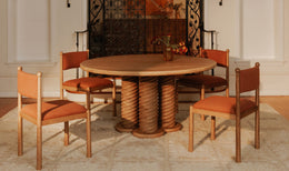 Treccia Round Dining Table Oak