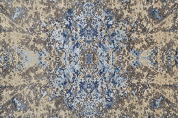 Adira Transitional Watercolor Brown Blue Taupe Area Rug (7'9" x 9'9")