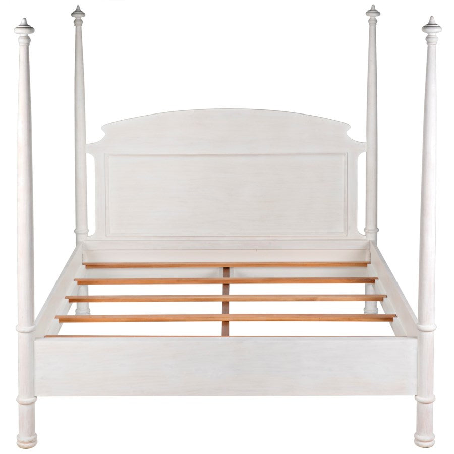 New Douglas Bed, Eastern King, White Washed