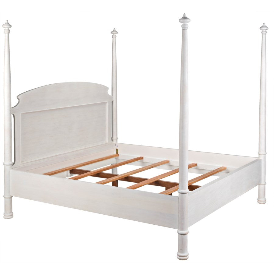 New Douglas Bed, Eastern King, White Washed