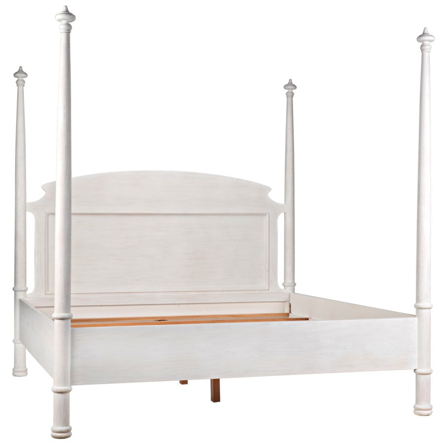 New Douglas Bed, Eastern King, White Washed