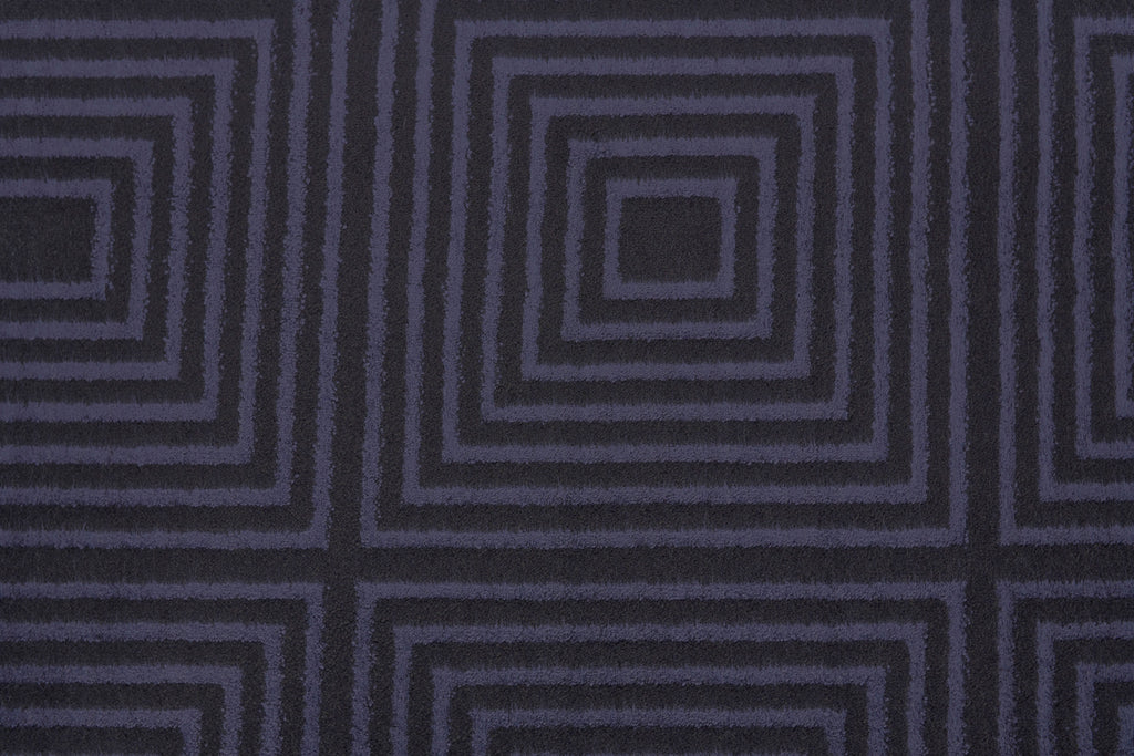 Azeri Transitional Geometric Black Purple Area Rug (7'10" x 11')