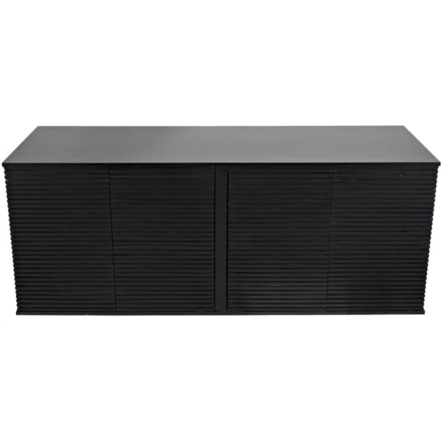 Smith 4 Door Sideboard, Hand Rubbed Black