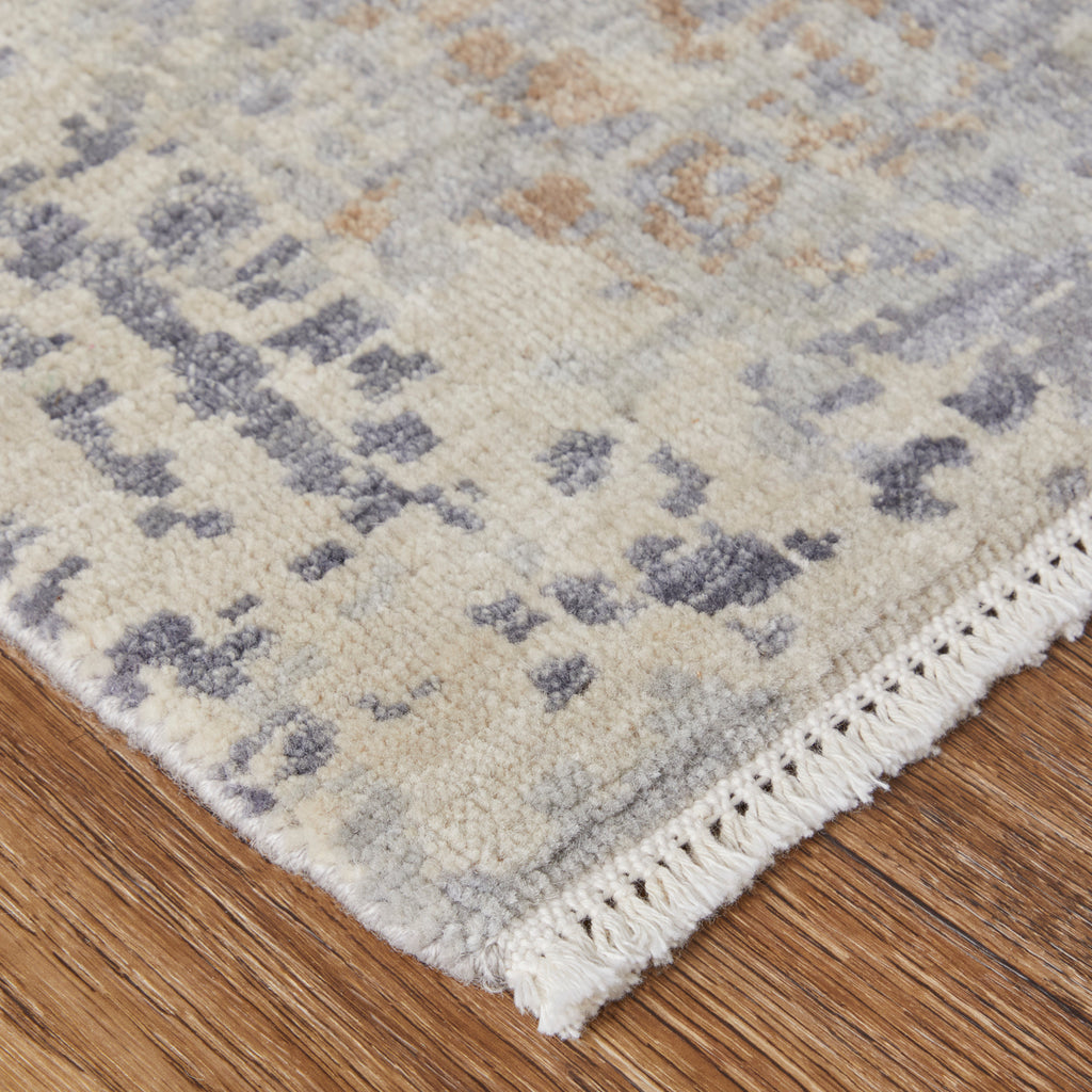 Marinn Modern Watercolor Ivory Gray Tan Area Rug (9'6" x 13'6")