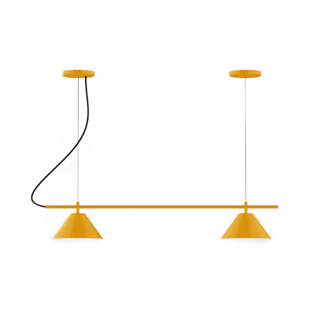 2-Light Linear Axis Chandelier, Bright Yellow - CHB421-21