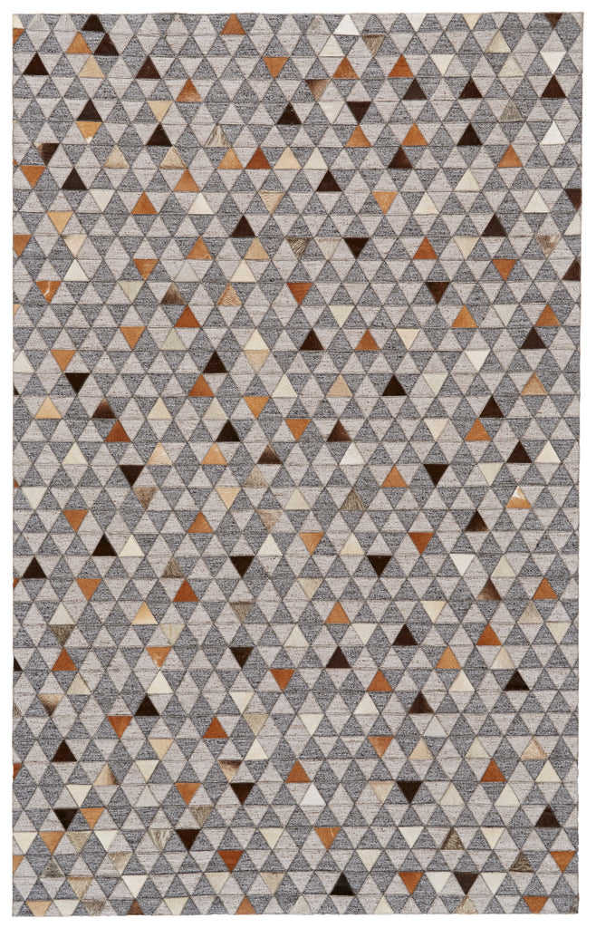 Fannin Transitional Geometric Gray Ivory Brown Area Rug (2' x 3' / Pattern 2)