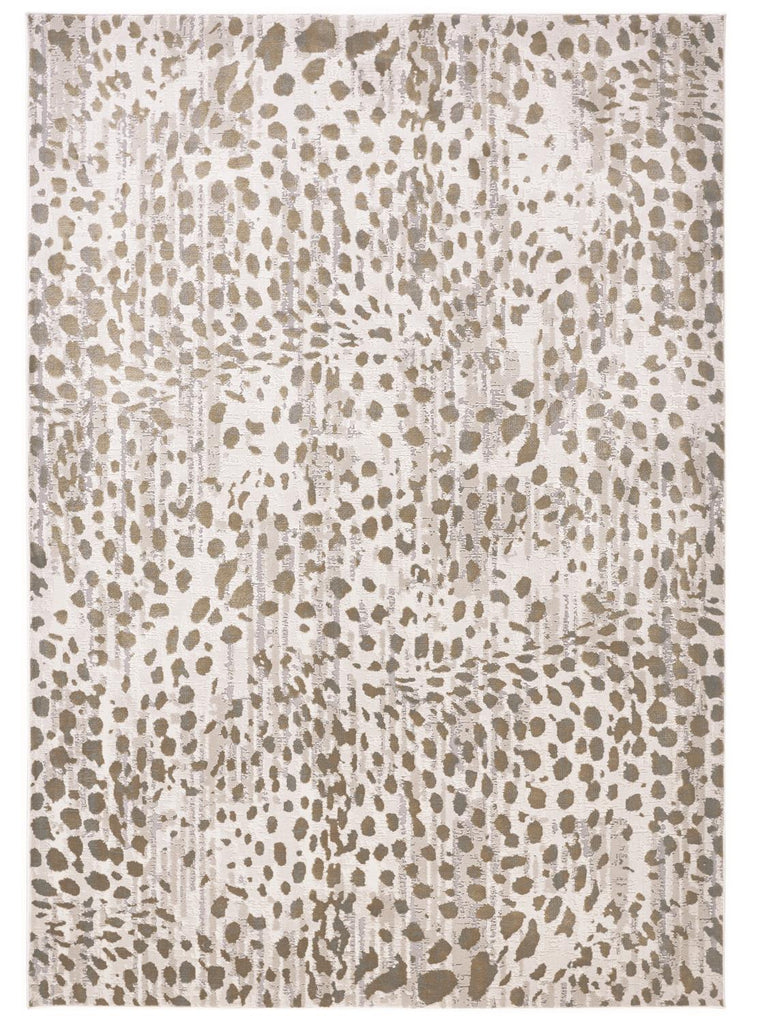 Waldor Modern Animal Print Brown Ivory Tan Area Rug (8' x 11')