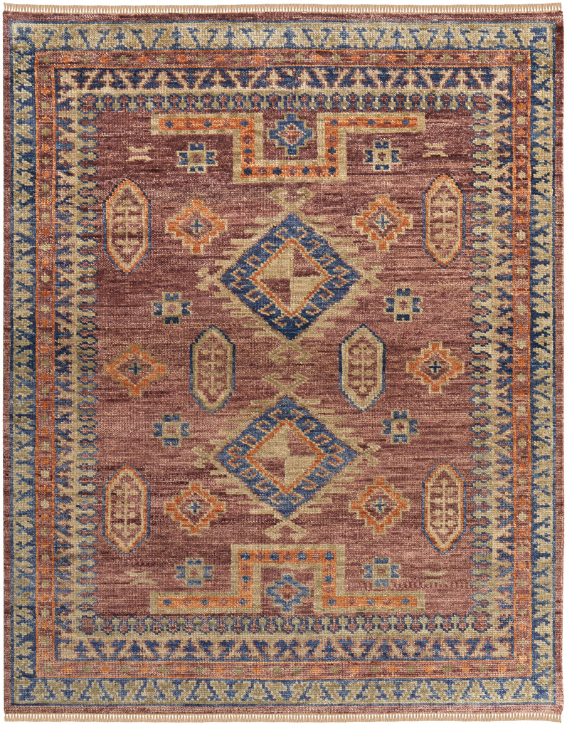 Fillmore Traditional Geometric Red Green Blue Area Rug (2' x 3')