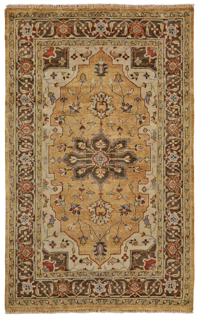 Ustad Traditional Persian Tan Gold Taupe Area Rug (7'9" x 9'9")