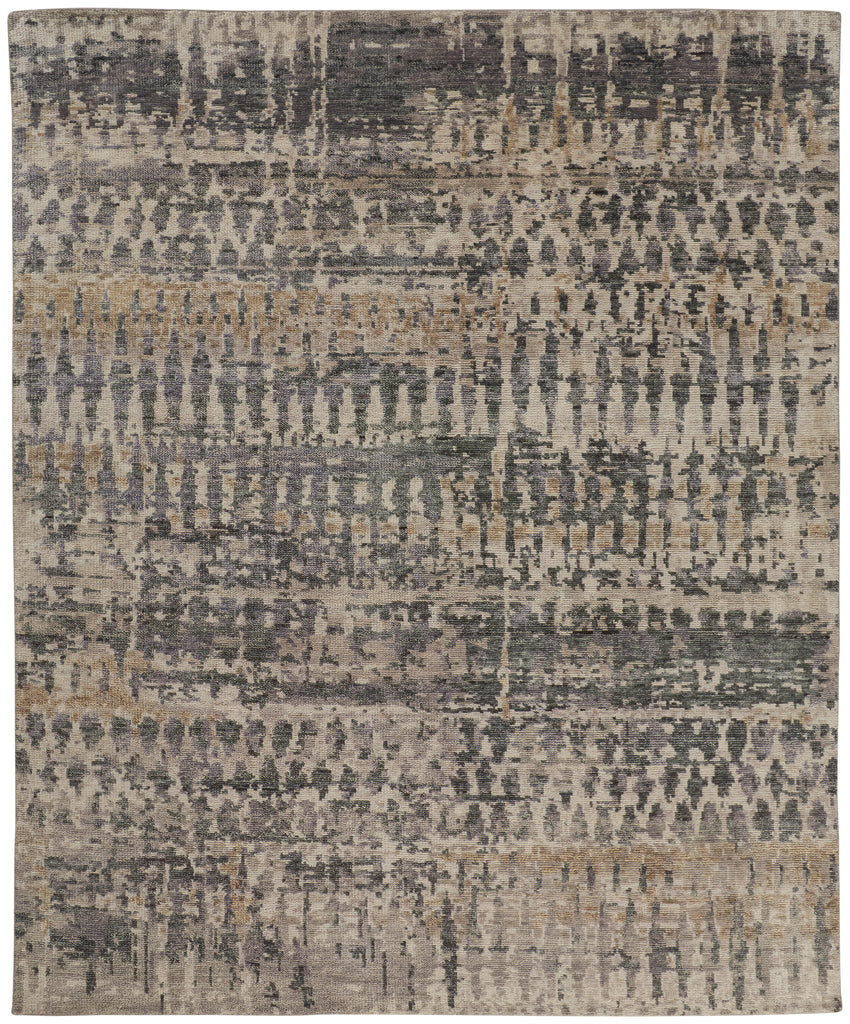 Palomar Transitional Abstract Tan Taupe Area Rug (3'6" x 5'6")