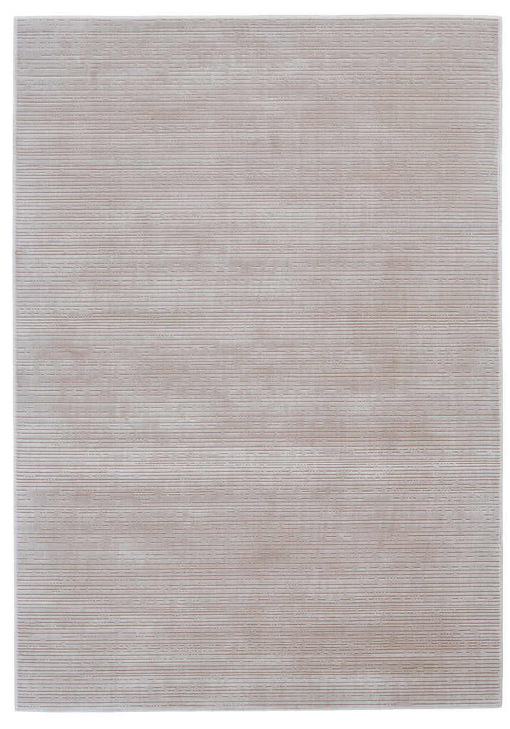 Melina Modern Solid Gray White Silver Area Rug (8' x 11')