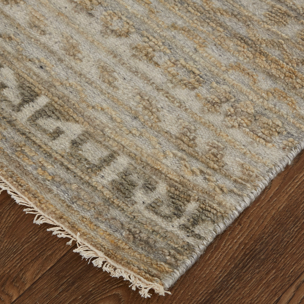 Payton Transitional Geometric Gold Tan Ivory Area Rug (9'6" x 13'6")