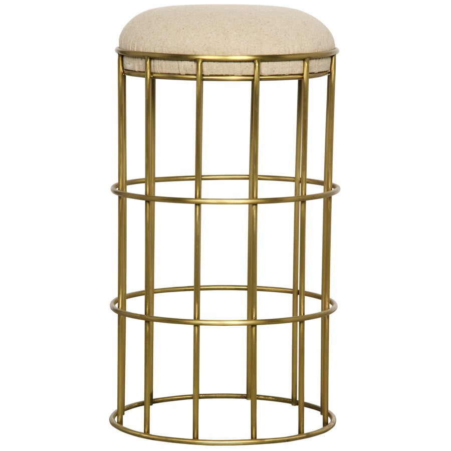 Ryley Counter Stool, Metal with Brass Finish