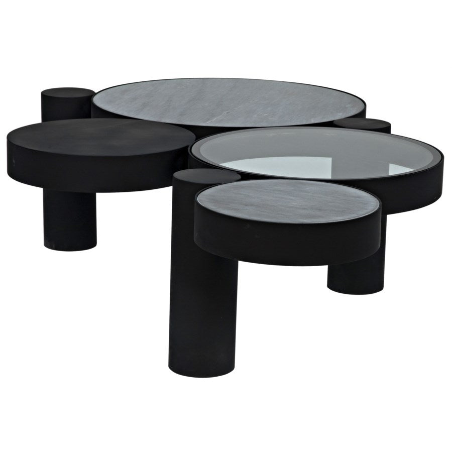 Trypo Coffee Table, Black Metal