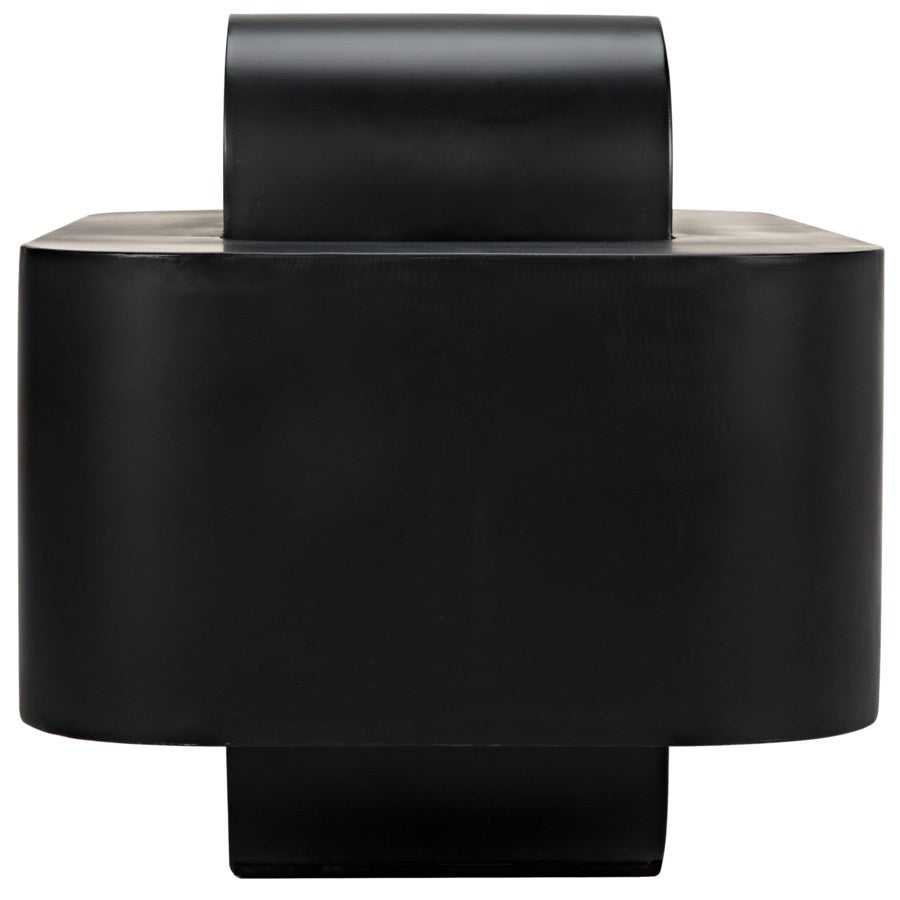 Nodum Accent Table, Black Metal