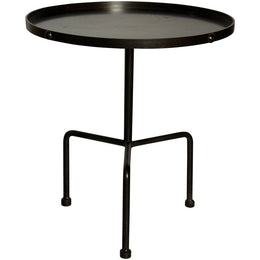 Paige Side Table, Black Metal