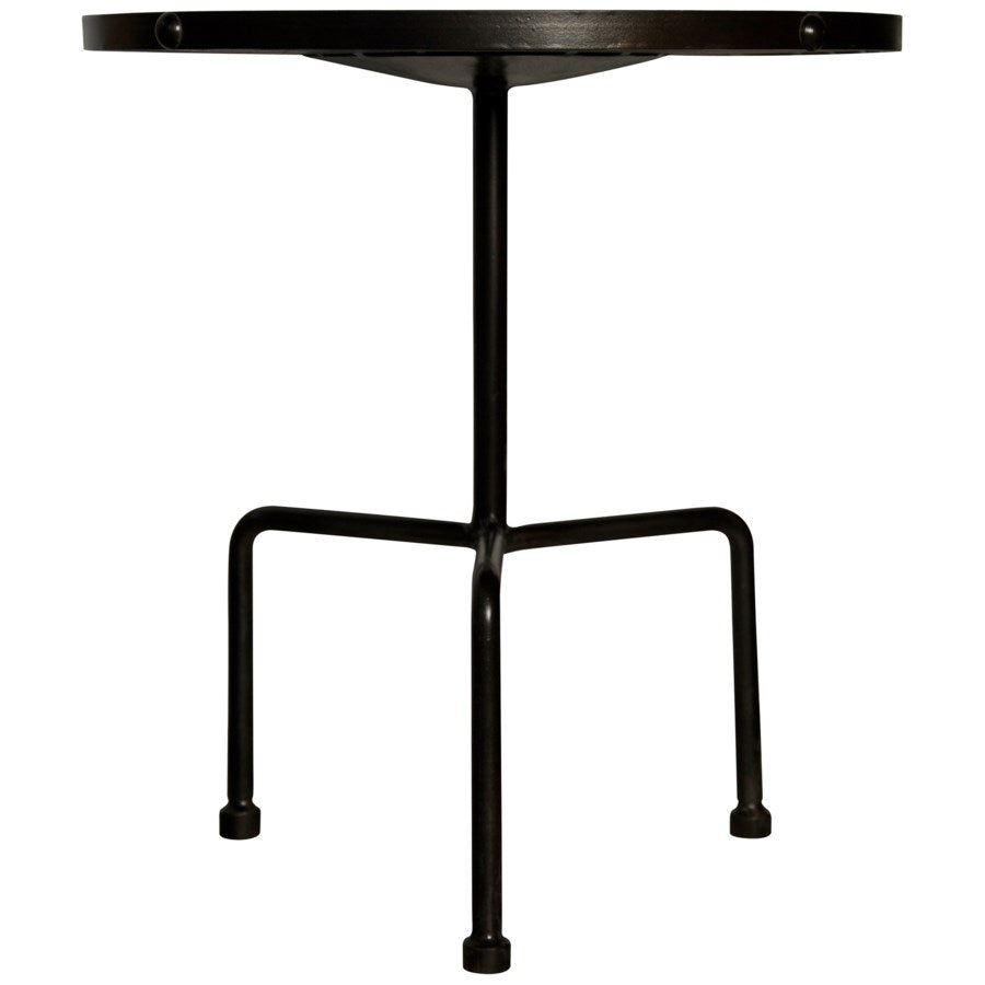 Paige Side Table, Black Metal