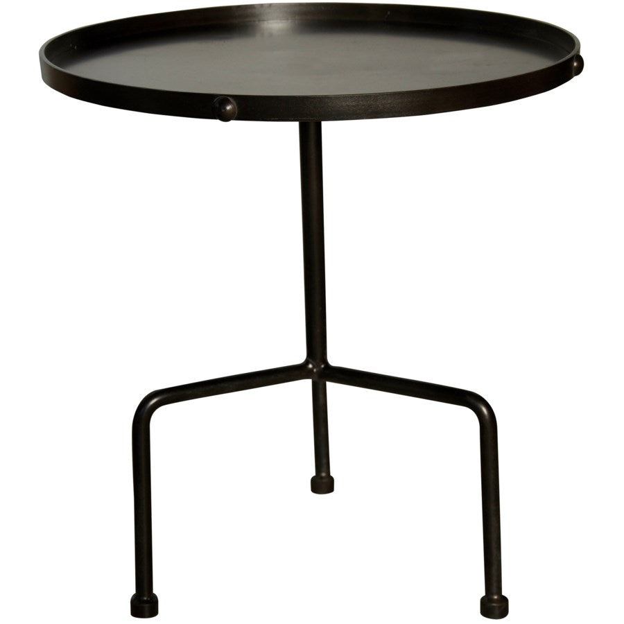 Paige Side Table, Black Metal