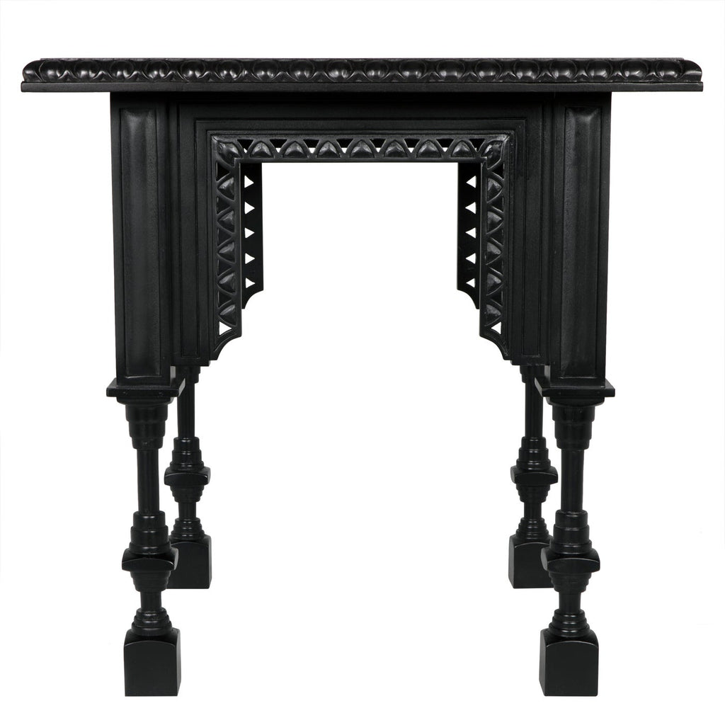 Luxor Side Table, Hand Rubbed Black