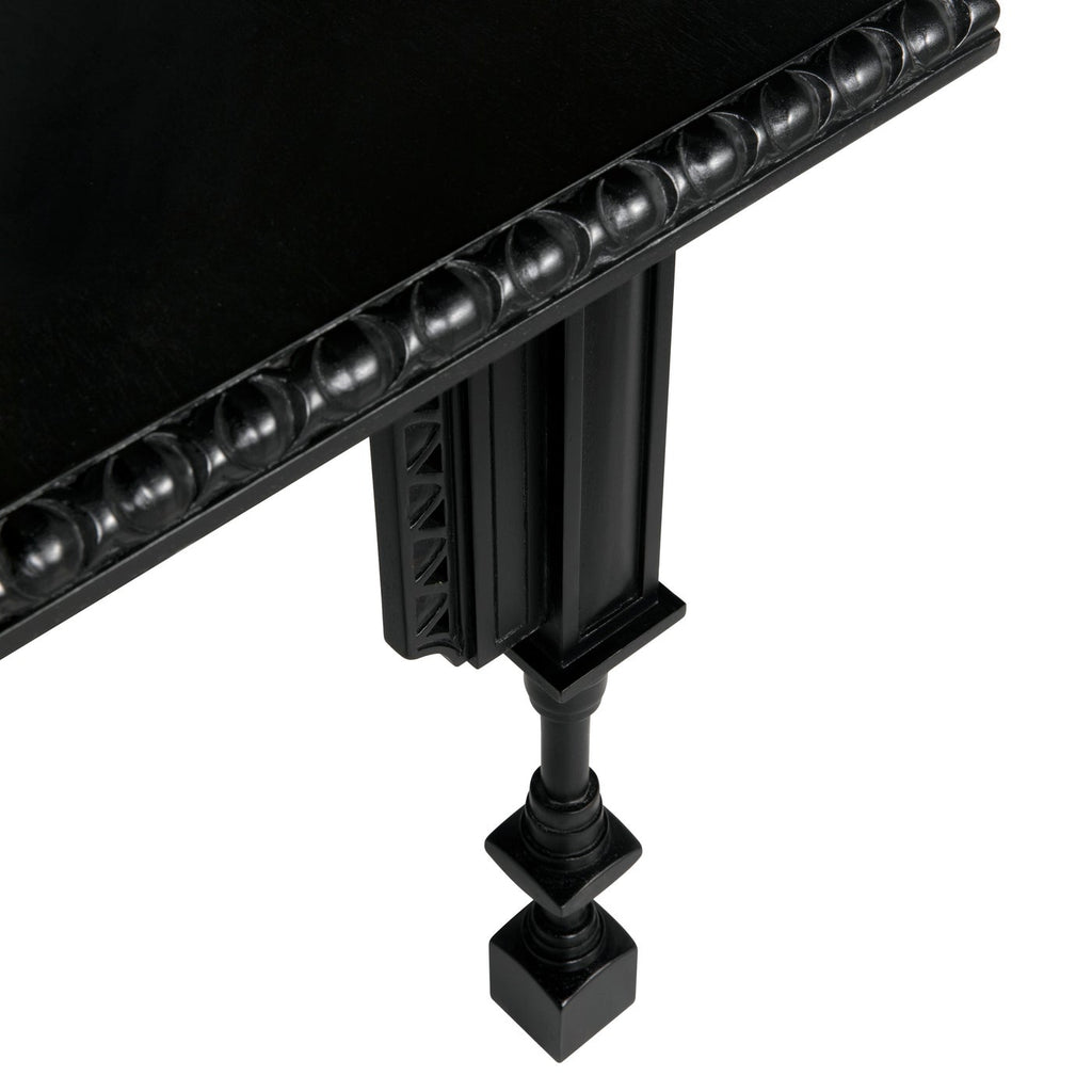 Luxor Side Table, Hand Rubbed Black