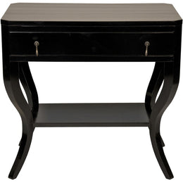 Weldon Side Table, Distressed Black