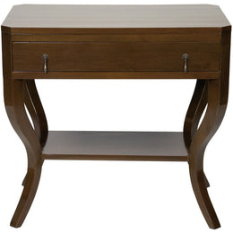 Weldon Side Table, Distressed Brown