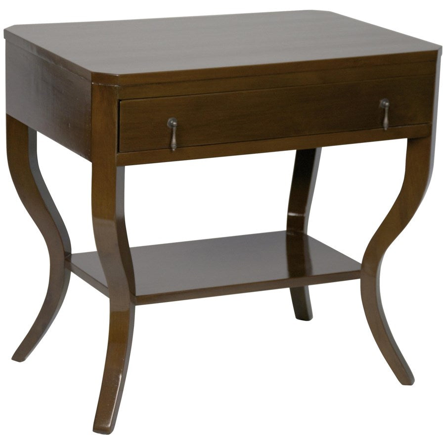 Weldon Side Table, Distressed Brown