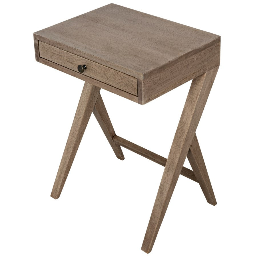 Peter Side Table, Washed Walnut