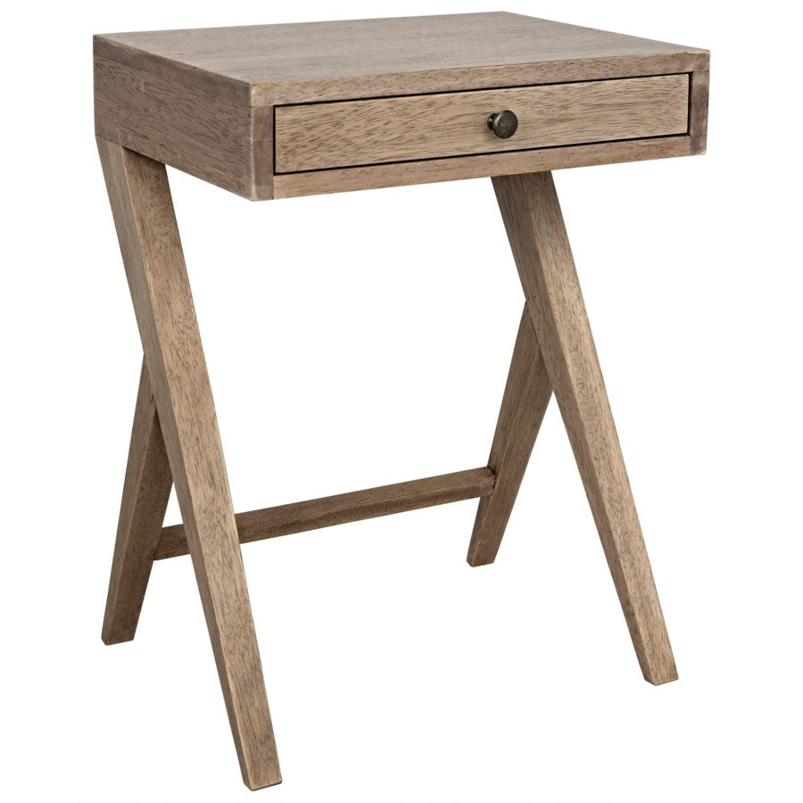 Peter Side Table, Washed Walnut