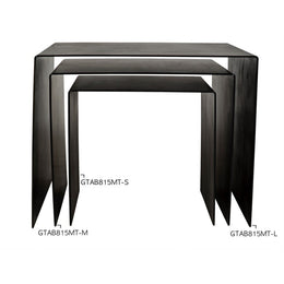 Yves Side Table, Black Metal, Large