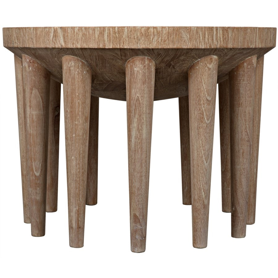 Namaste Side Table, Distressed Mindi