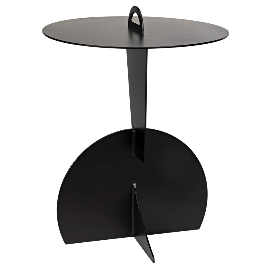 Mobilis Side Table, Black Metal