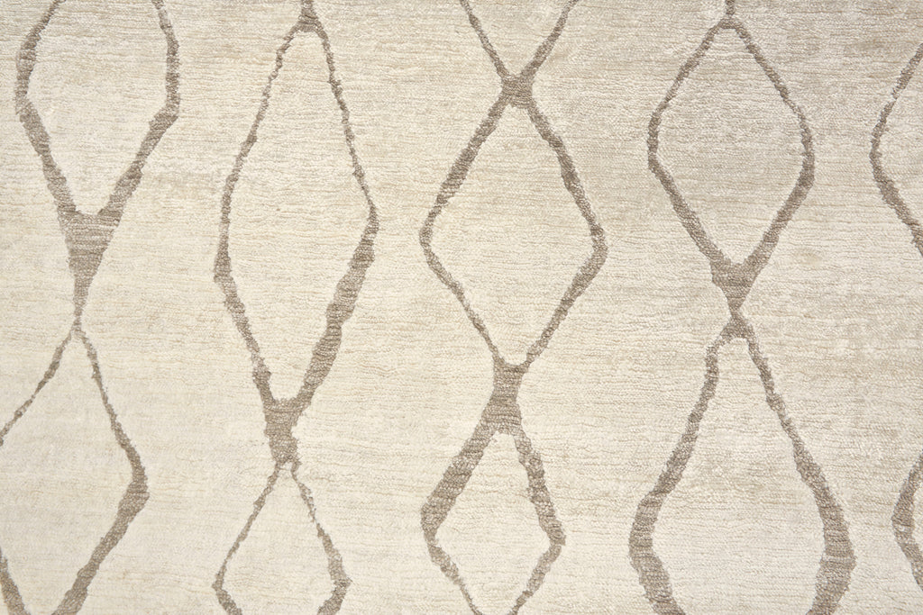 Mambasa Modern Diamond Tan Taupe Area Rug (5'6" x 8'6")