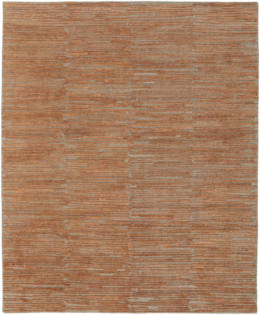 Braeside Transitional Abstract Orange Gray Area Rug (10' x 14')