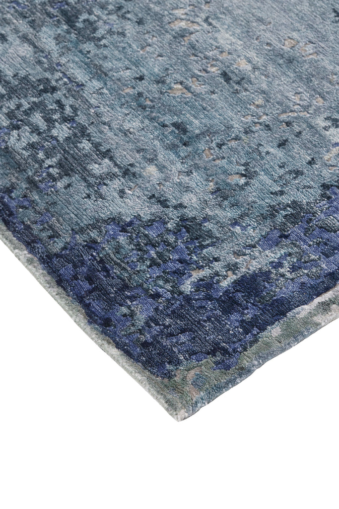 Gemma Modern Abstract Blue Gray Green Area Rug (7'9" x 9'9")