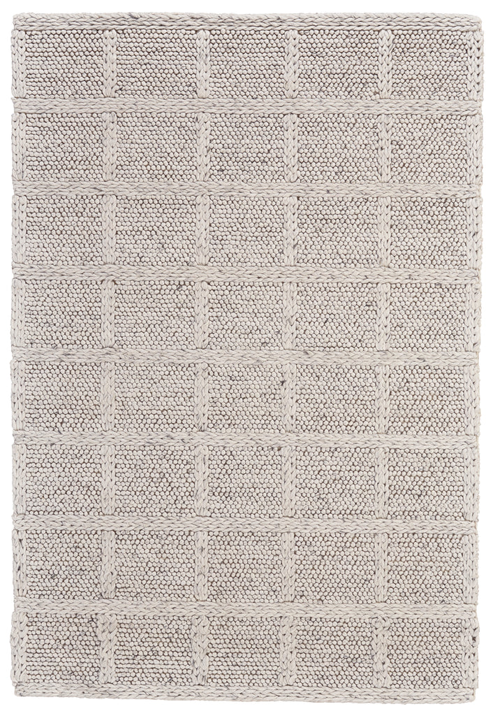 Berkeley Transitional Solid Ivory Gray Area Rug (9'6" x 13'6" / Pattern 2)