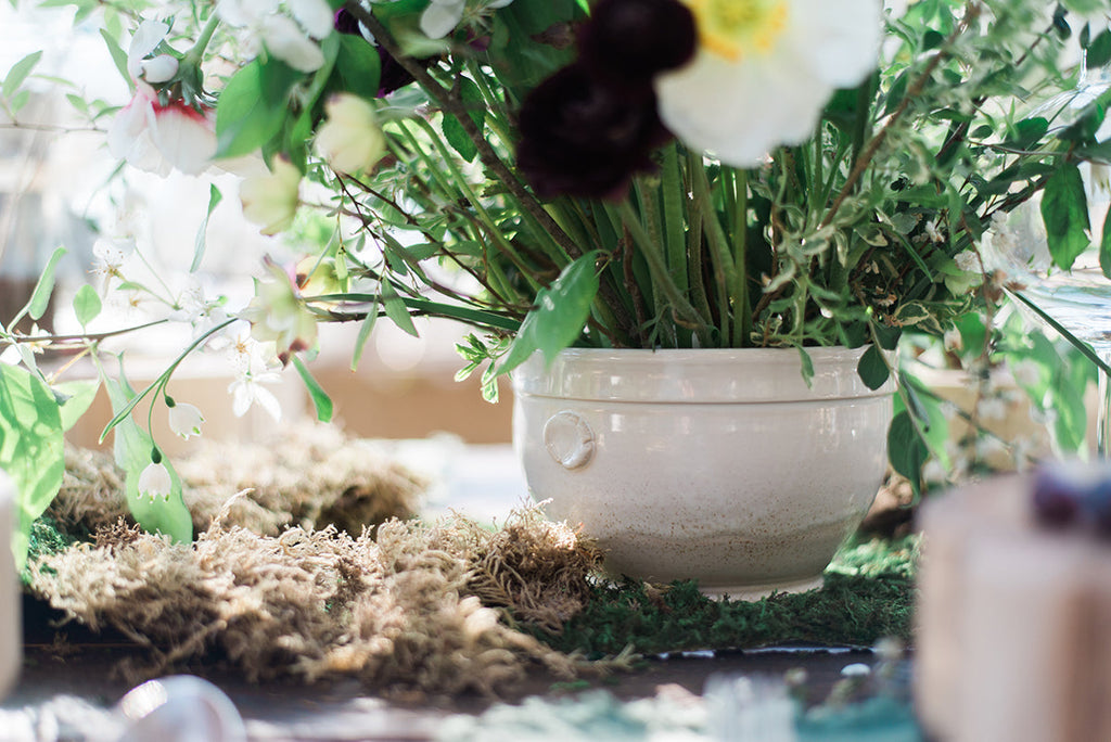 White Handthrown Mixing Bowl