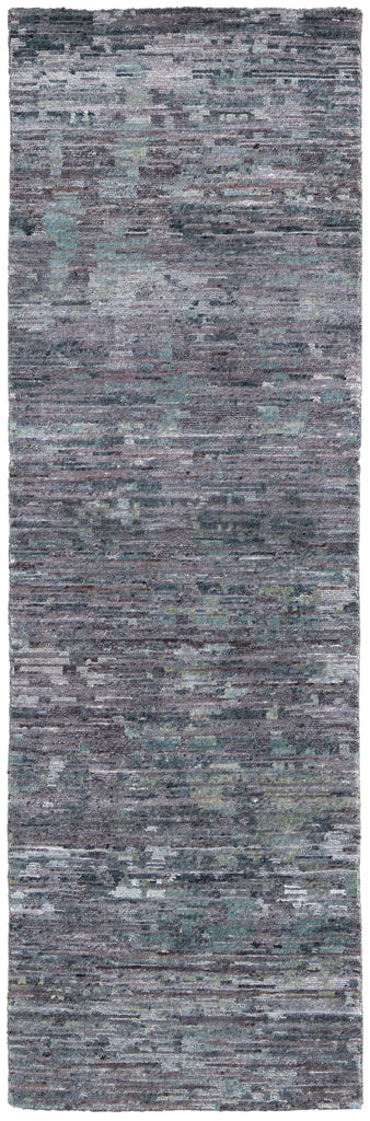 Conroe Modern Abstract Blue Gray Area Rug (2'6" x 8')