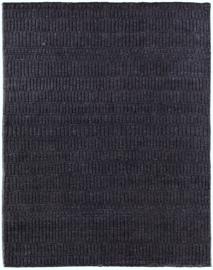 Vesper Transitional Solid Black Area Rug (9'6" x 13'6")