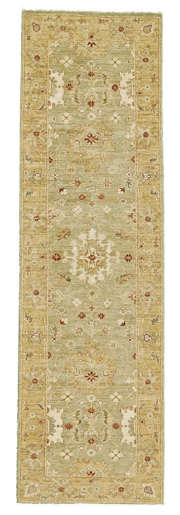 Adolphus Traditional Medallion Gold Green Brown Area Rug (4' x 19')