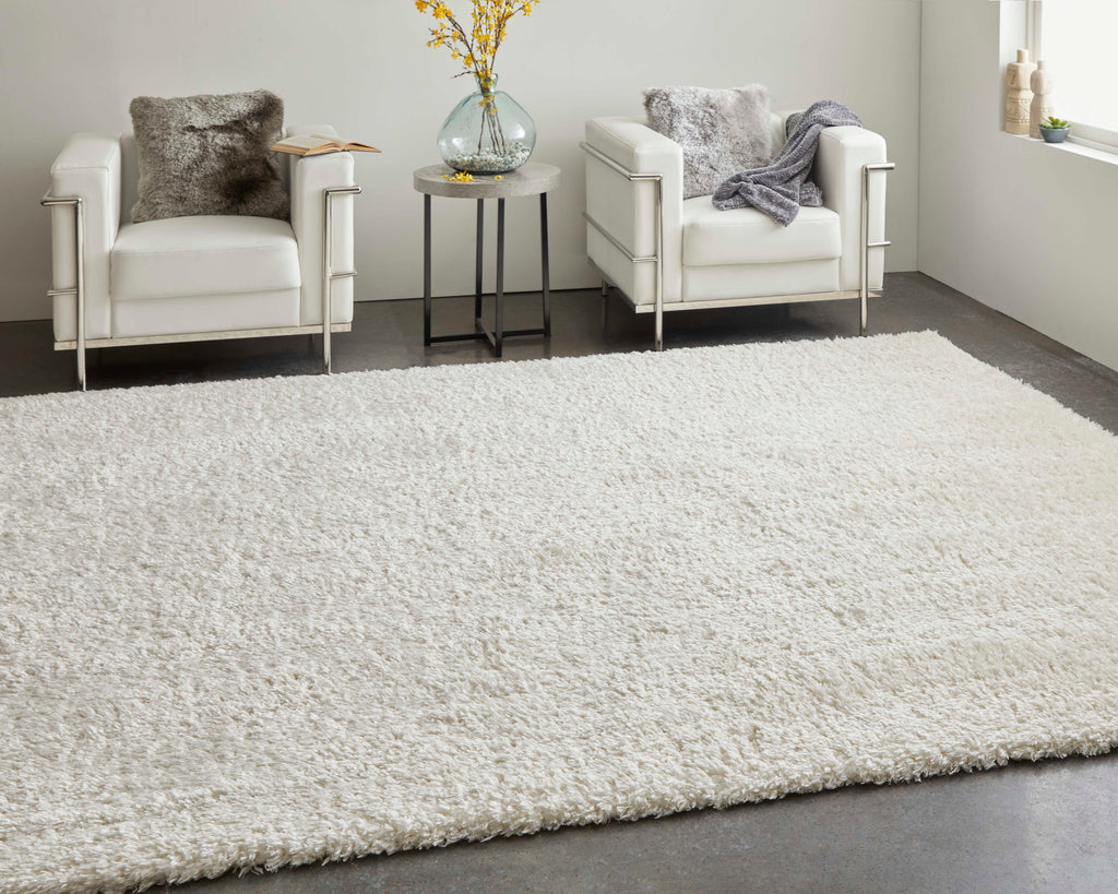 Darian Modern Solid White Area Rug (2' x 3')